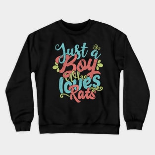 Just A Boy Who Loves Rats Gift product Crewneck Sweatshirt